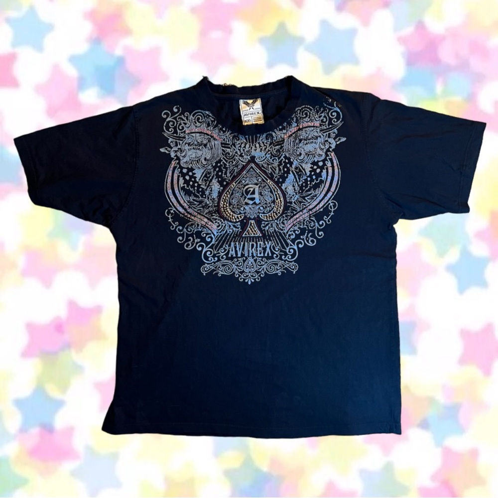 Distressed Ace Graphic Emo Tee